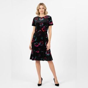 J. Crew NWT Floral Velvet Velour Party Dress Midi Size 6